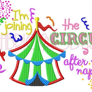 CIRCUS Machine Embroidery Design Applique' 5x7 and 6x8 Joining the ...