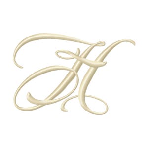 2.5 inch Waverly Wedding Font fancy Monogram Alphabet 2.5 inches #1224