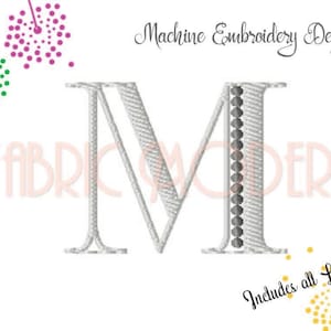 FANCY 2 color modern MONOGRAM Font 2 inch Embroidery #924-2 DAX