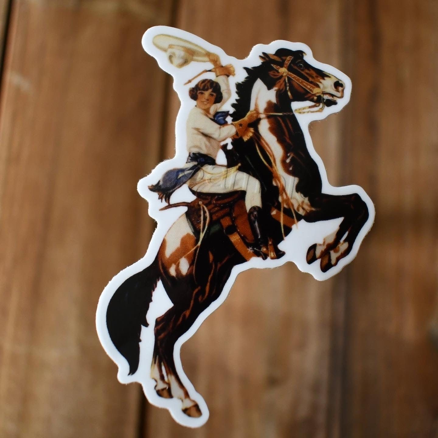 Decal - Cowgirl Up - Turn & Burn Pink 1/2 x 4-1/2 - Gass Horse