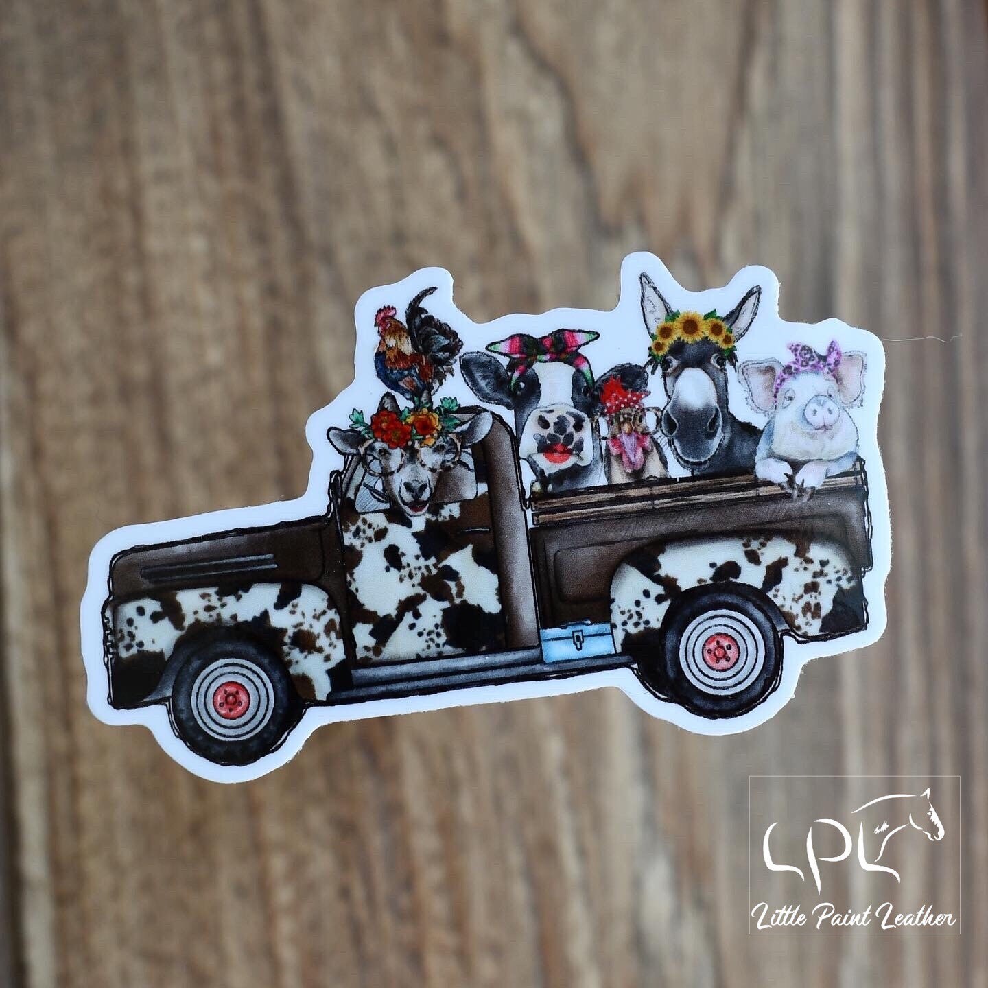 Farm Animal Truck Sticker Vinyl Decal Cute Animals Farm Etsy