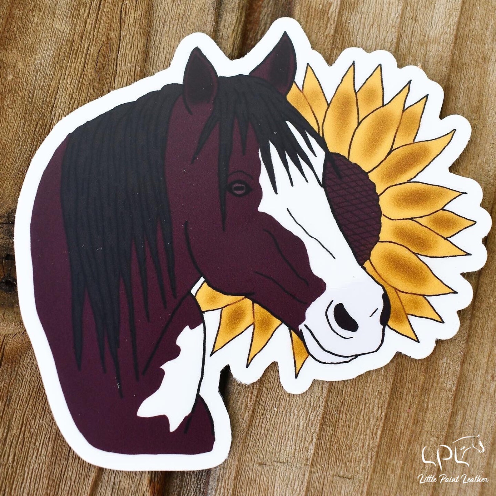 Bay Paint Horse Sticker Vinyl Decal Pinto Horse Pony Etsy