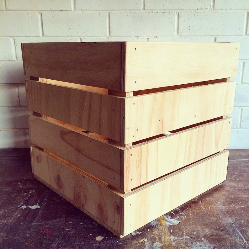 Caja de almacenamiento de madera contrachapada | Etsy