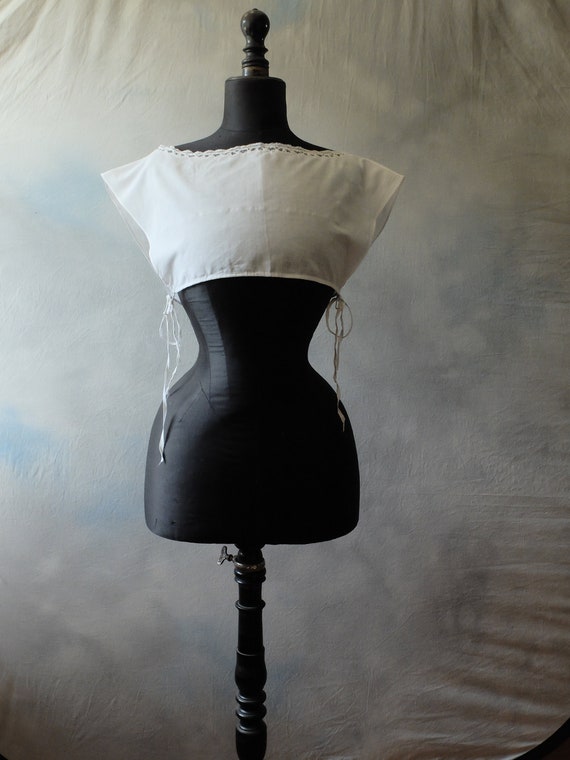 Antique ladies cotton blouse, dickie