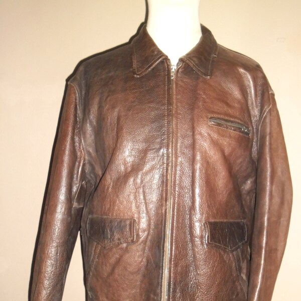 Vintage Avirex Ltd FlyingTogs Cowhide Motorcycle / flying Jacket, Size M ,Early 80's , Very Rare and Fantastic Condition