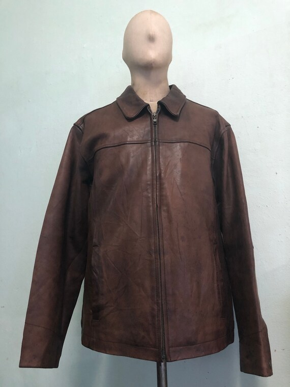 eddie bauer men's genuine leather coats & jackets
