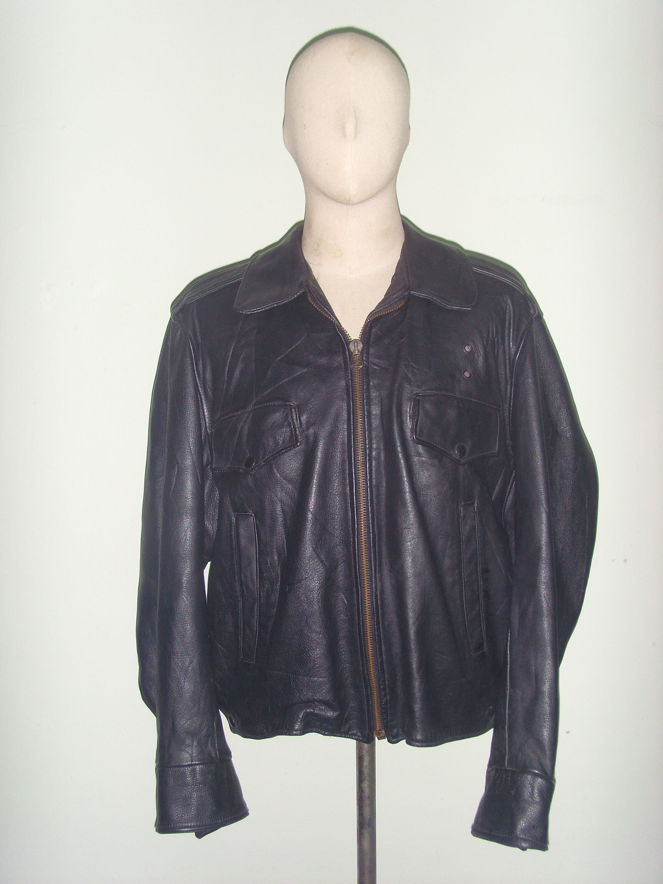 inc black leather jacket