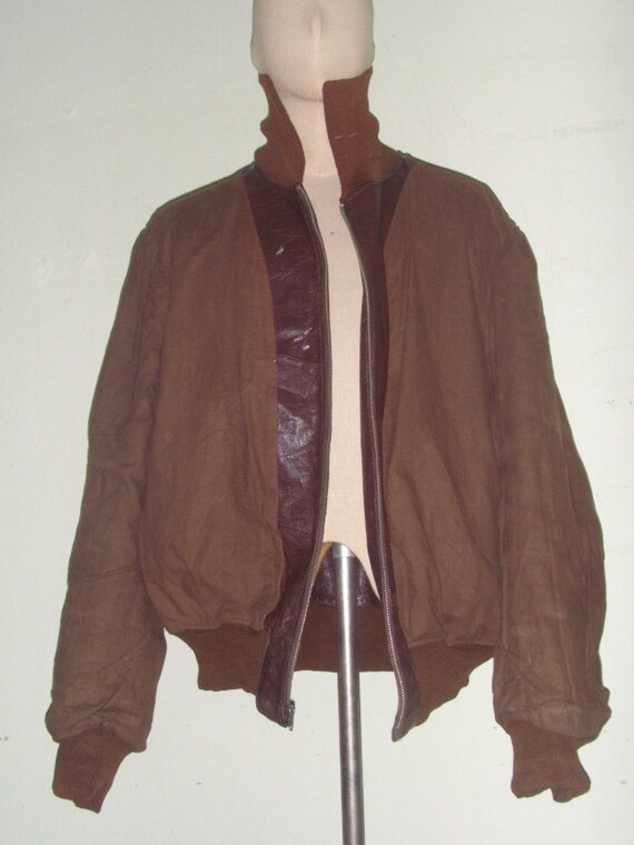 Chaqueta de cuero deportiva sueca marrón L.Groll Akta | Etsy México