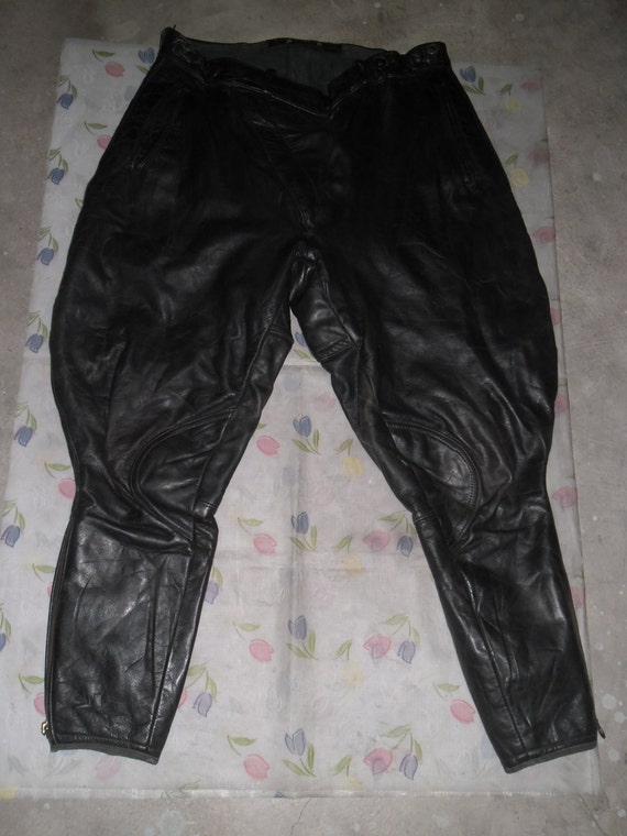 Late 40's Pants Breeches , Dark Green Motorcyclist