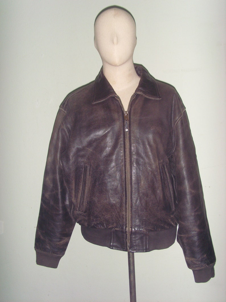 schott brown leather jacket