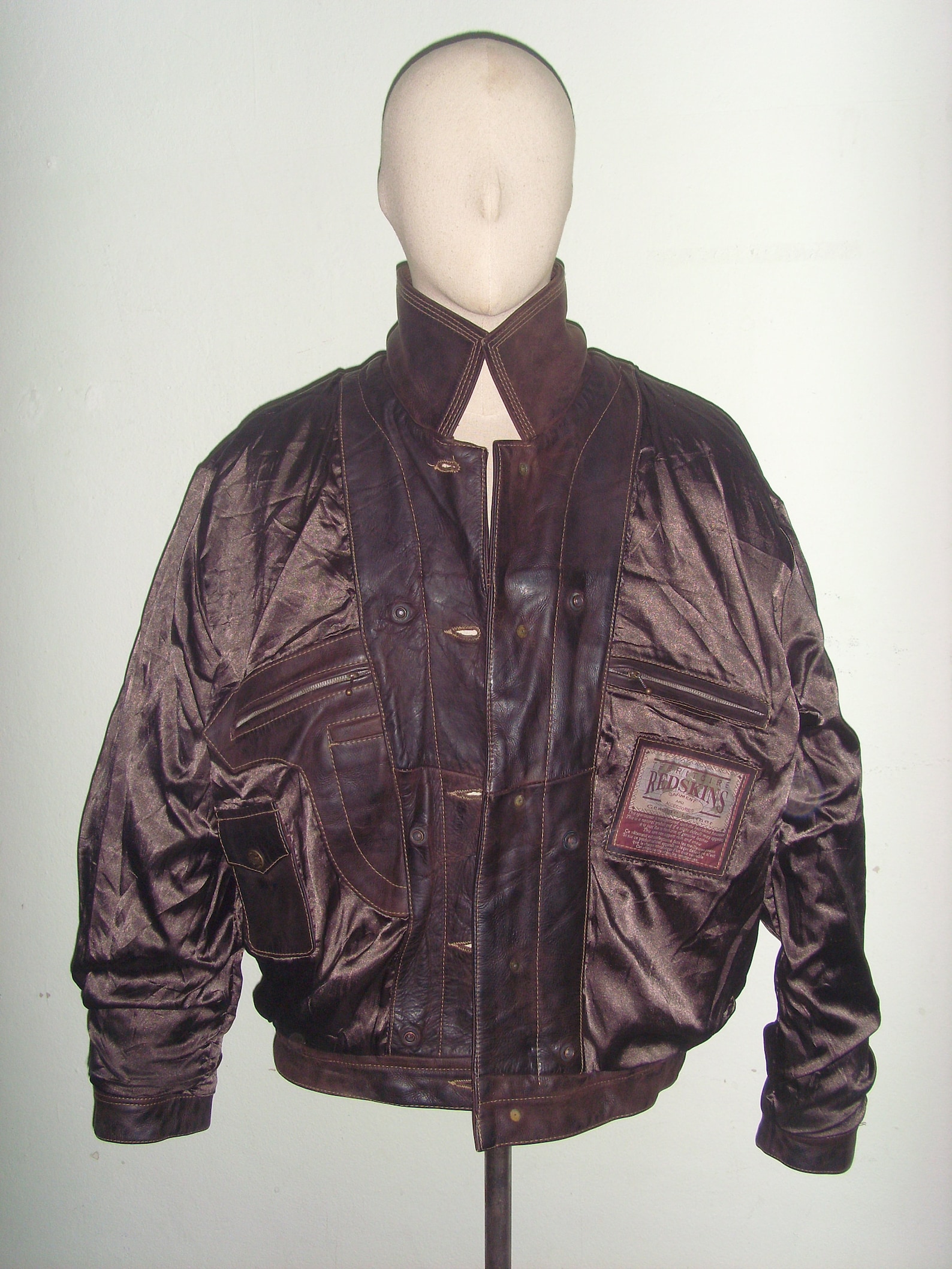 Incredible Redskins Territoire Leather Jacket Trucker Etsy