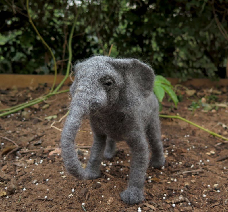 Needle Felted Elephant. Made to Order Needle Felted Animal Etsy