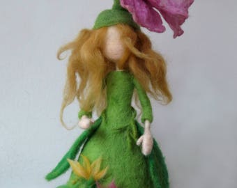 Needle felted Waldorf doll. Blossom Fairy.