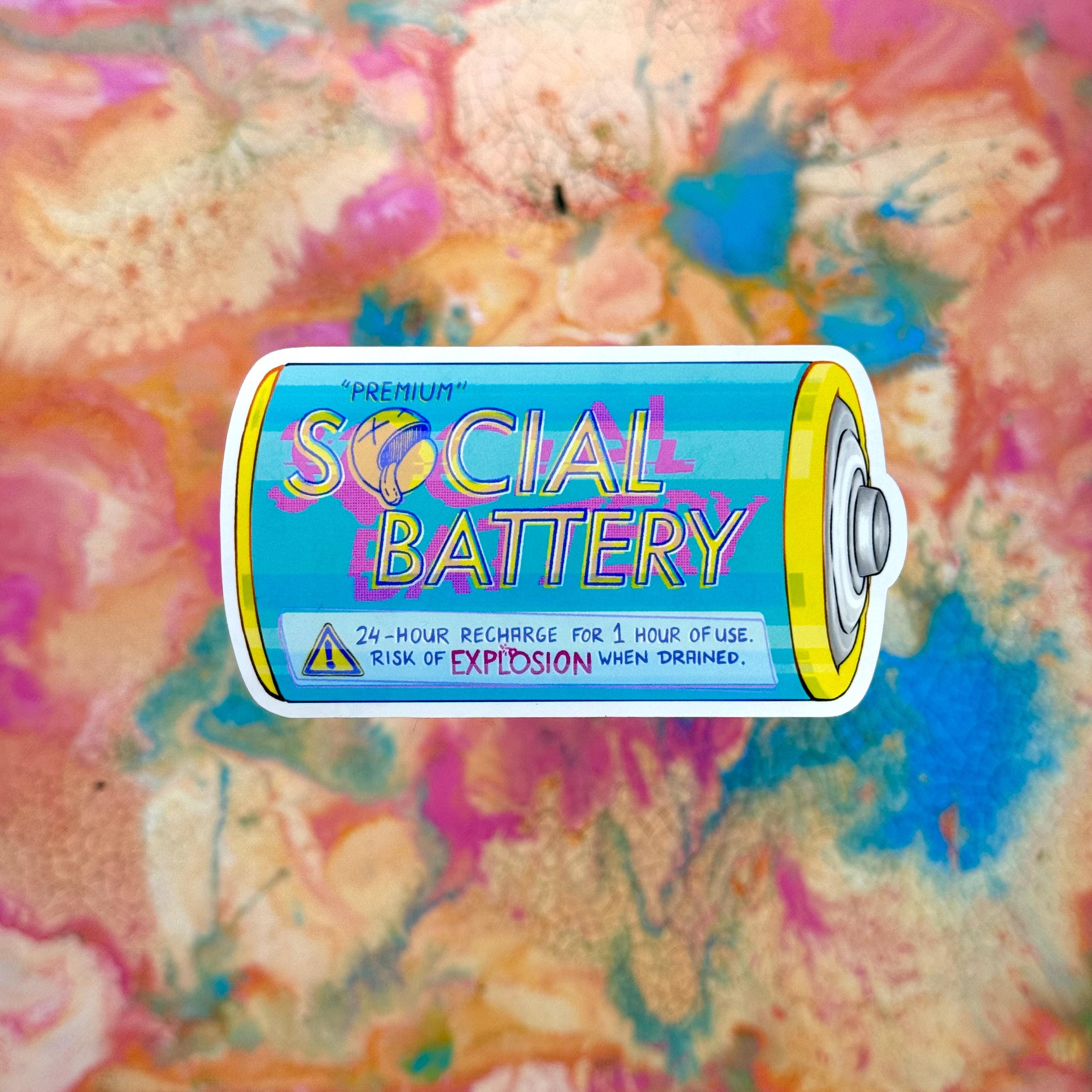 Social Battery [sticker] - Etsy