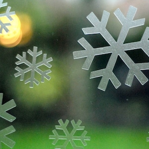 Christmas Snowflake Vinyl Frosted Window Decals/Stickers - Various Sizes