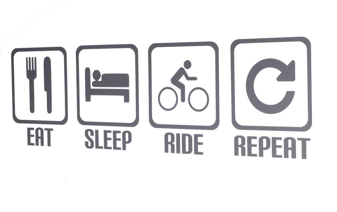 Eat Sleep Ride Repeat Vinyl Wall Art Decals/stickers Various Etsy