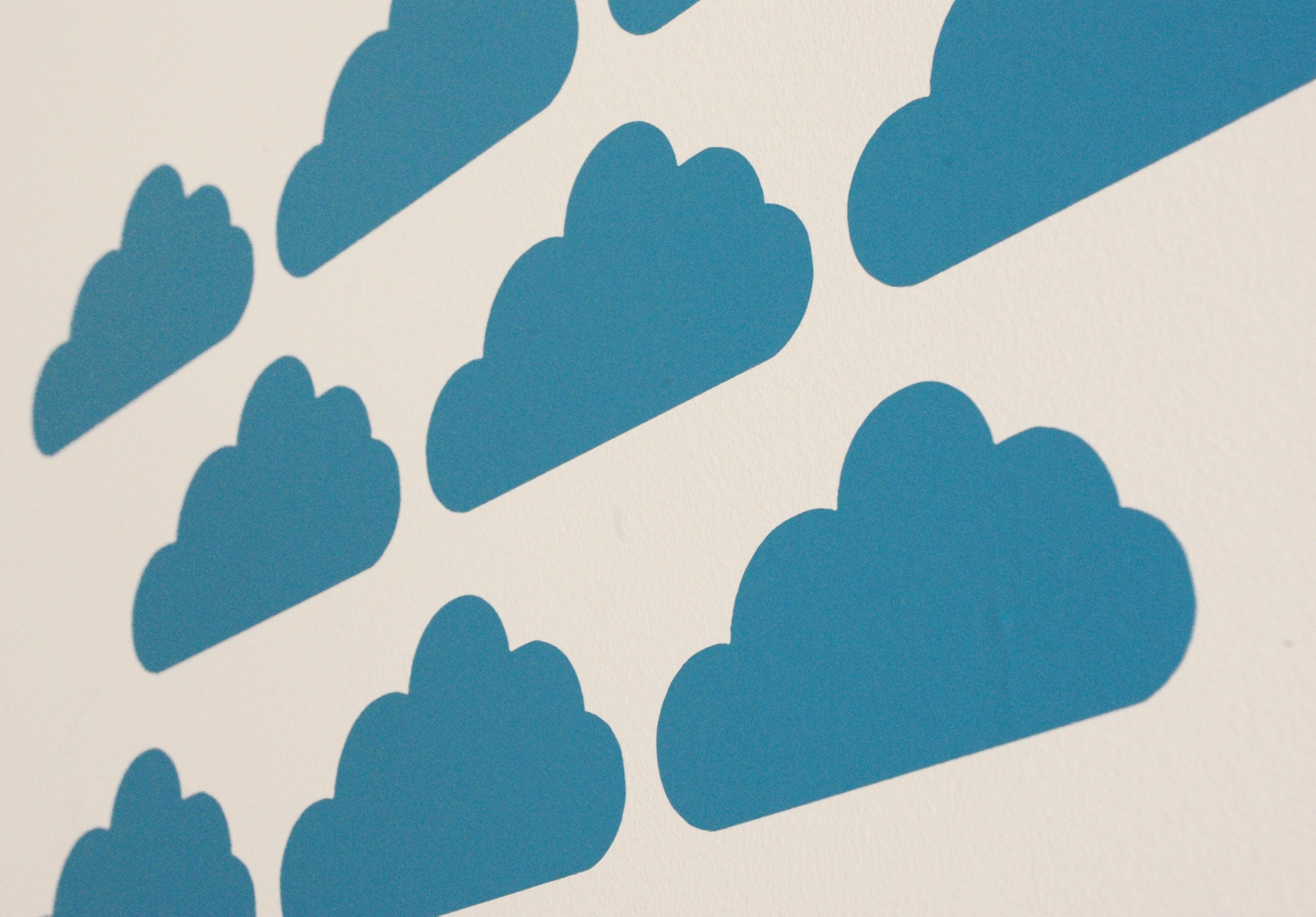Fun Cloud Vinyl Wall Art Decals/stickers Various Colours & | Etsy