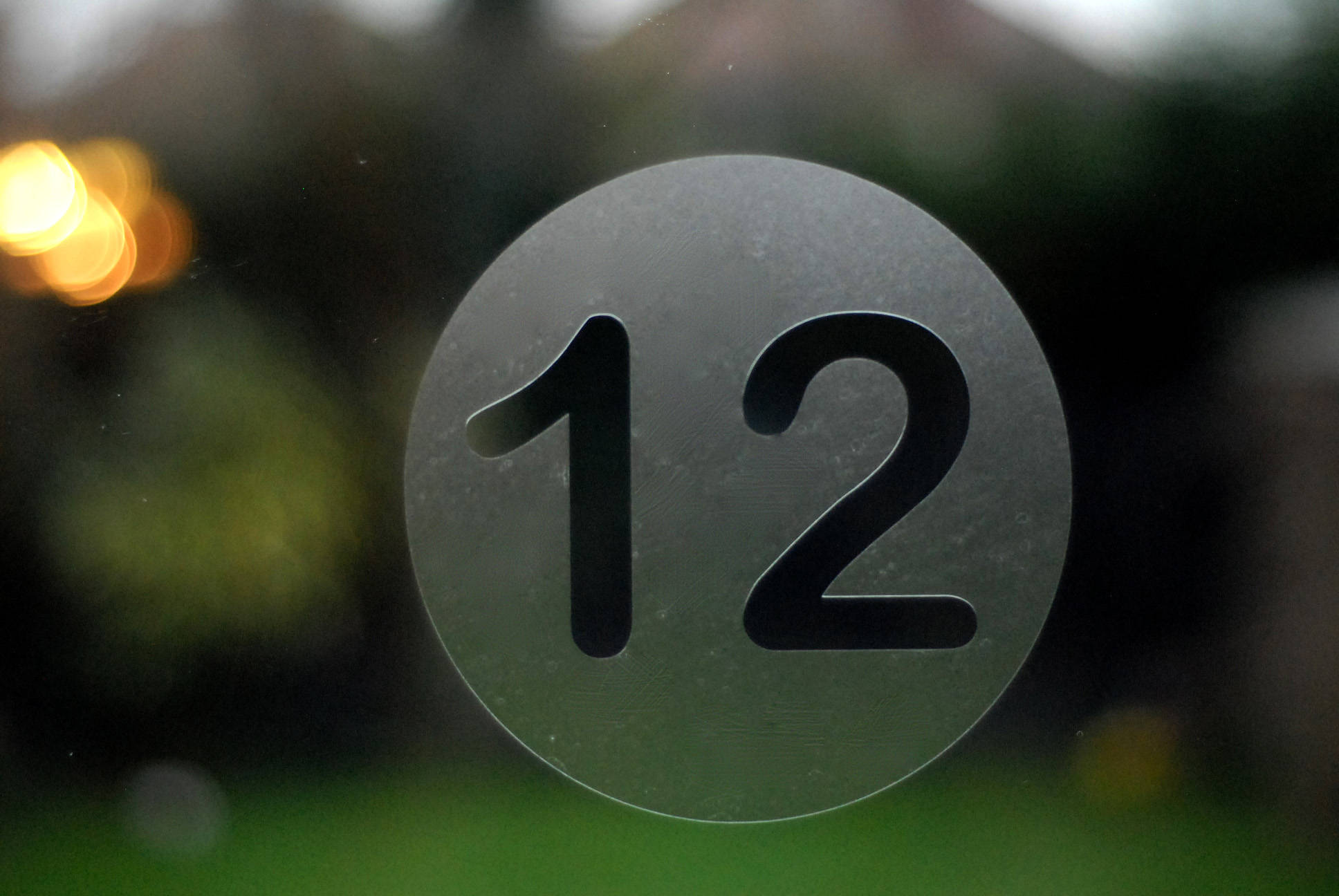 Modern Round House Number Decal - Etched Glass Style - Various Sizes ...
