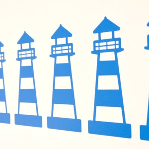 Lighthouse Seaside Wall Art Decals/Stickers - Various Colours & Sizes