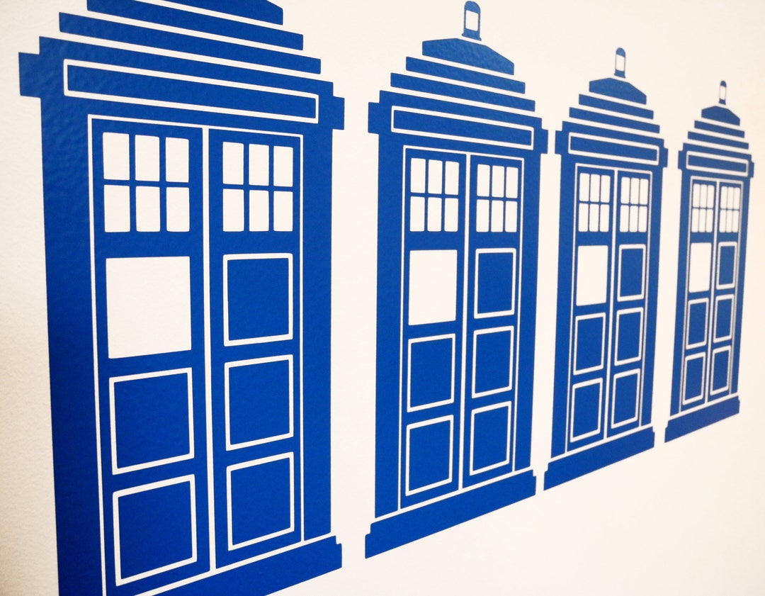 Police Box Vinyl Wall Art Decals/stickers - Various Colours and Sizes ...