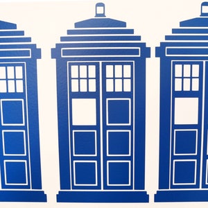 Police Box Vinyl Wall Art Decals/stickers - Various Colours and Sizes ...