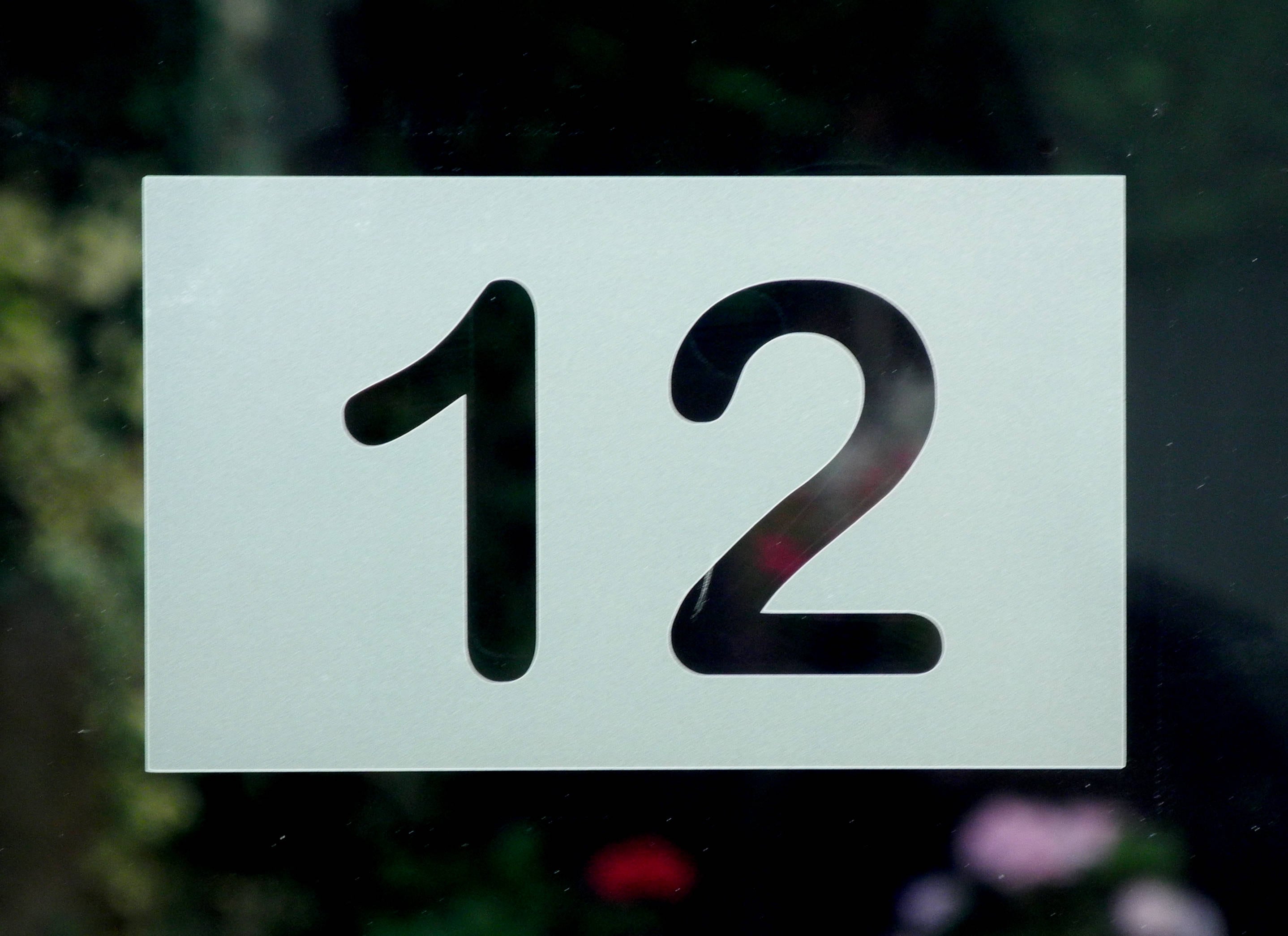 Modern Rectangular House Number Decal - Etched Glass Style - Various ...