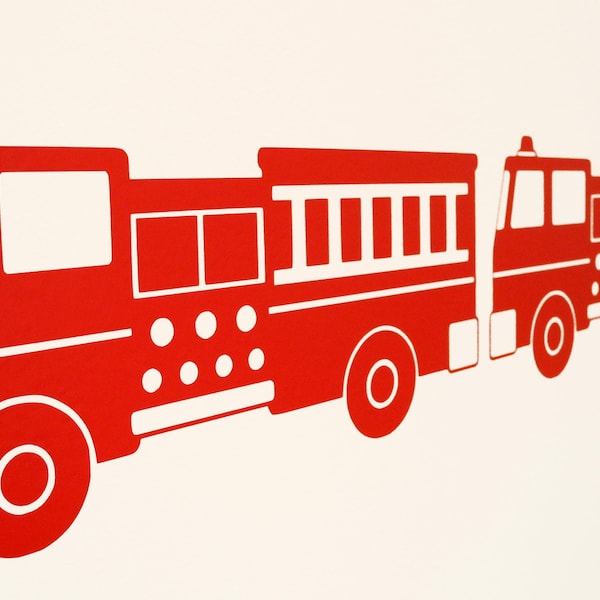 Fire Engine Vinyl Wall Art Decals/Stickers - Various Colours