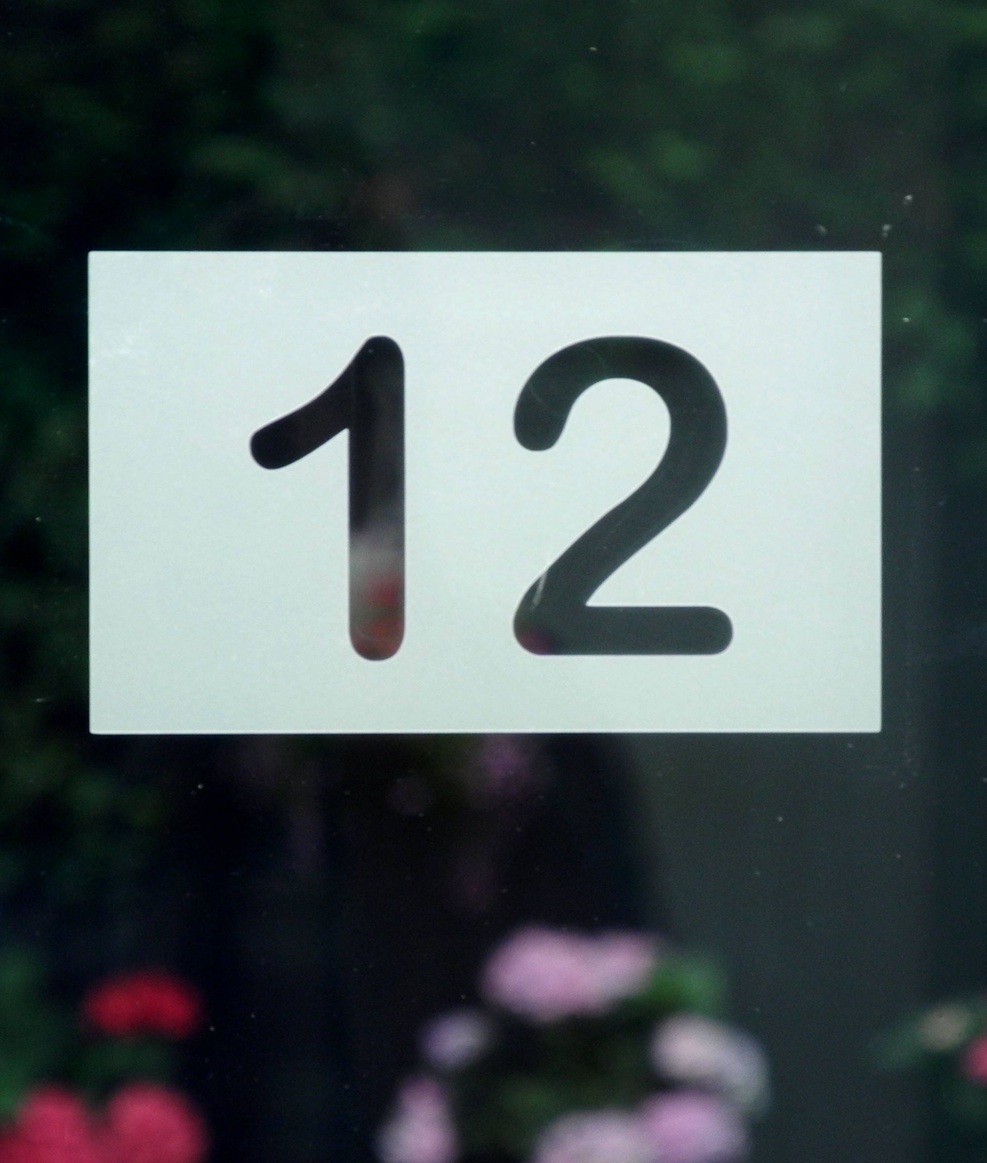 Modern Rectangular House Number Decal - Etched Glass Style - Various ...
