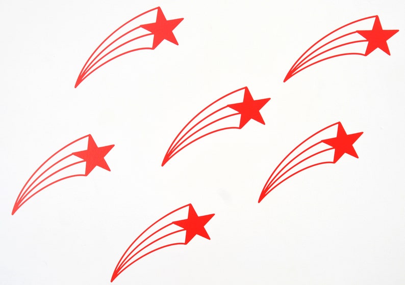 Shooting Star Wall Art Decals/stickers Various Colours & Etsy Ireland
