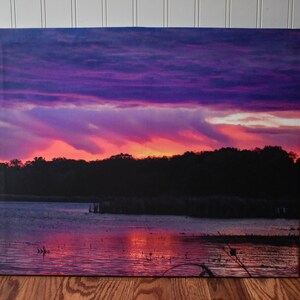 Sunrise over the White River in Montague MI
