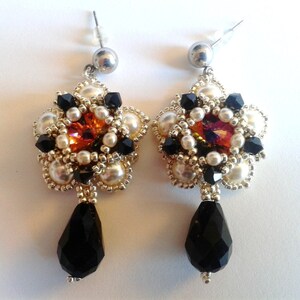 Tutorial for making a pair of beaded earrings in Italian image 4