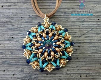 Photo scheme in Italian "Aztec Sun" pendant