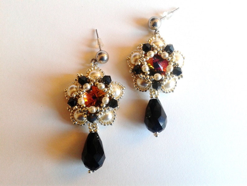 Tutorial for making a pair of beaded earrings in Italian image 3