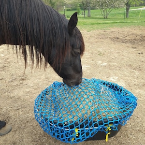 Slow Feed Hay Net for Your   40 to 50 gallon Tubs ,  Soft Woven Netting