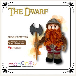Dwarf Crochet Pattern: Amigurumi Middle Earth Character (PDF Pattern)