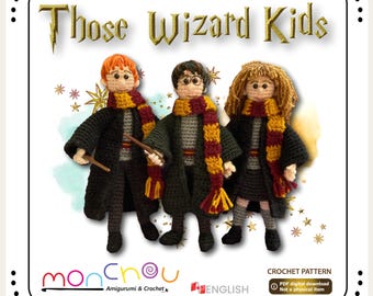 Pacote de bonecas de crochê Those Wizard Kids