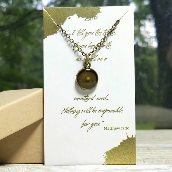 Etsy mustard seed sale necklace