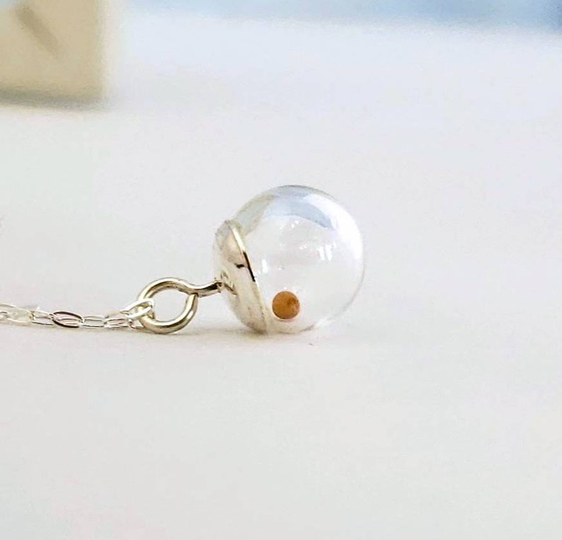 Mustard seed necklace sterling silver Inspiration Etsy