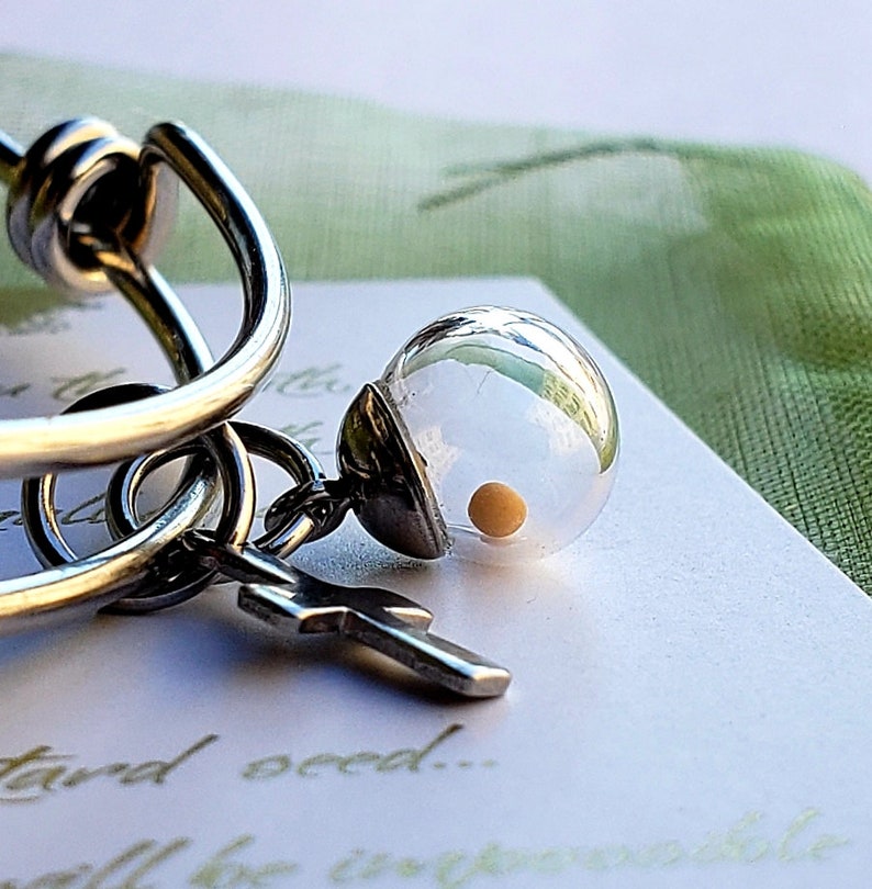 Mustard Seed Charm Bracelet Bangle Stainless Steel With Etsy