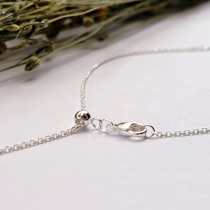 22" Adjustable sterling cable chain, supply by Boomdyada, Mustard Seed necklace replacement chain, 1.2mm 925 sterling chain w/ lobster clasp