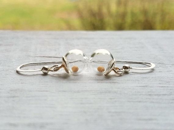 Mustard seed earrings By Boomdyada - sterling silver earrings, faith jewelry, Mother's Day, inspiration, Christian jewelry,  encouragement