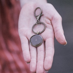 Large Bronze Mustard Seed Keychain by Boomdyada, perfect gift for your Groomsman Box, future Husband, Fiance, Father of Groom, Bride or Son.