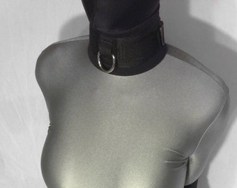 Neoprene Padded Bondage Collar with D-Ring (Mature)