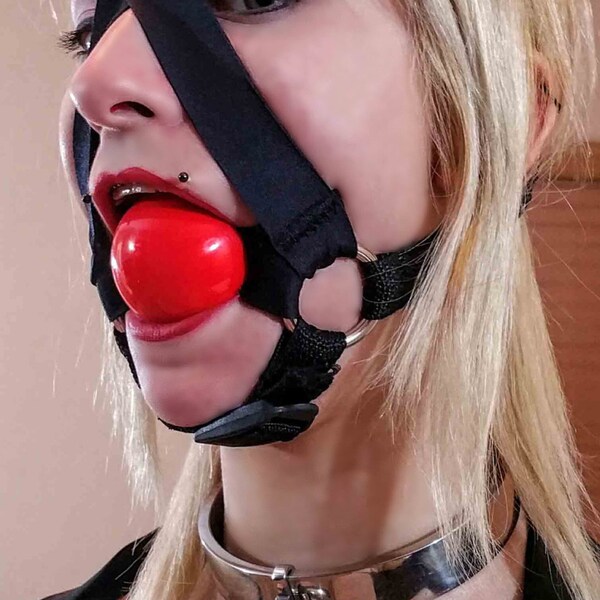 Darlex Trainer Style Ball Gag (Silicone Ball, Darlex and Webbing) Mature