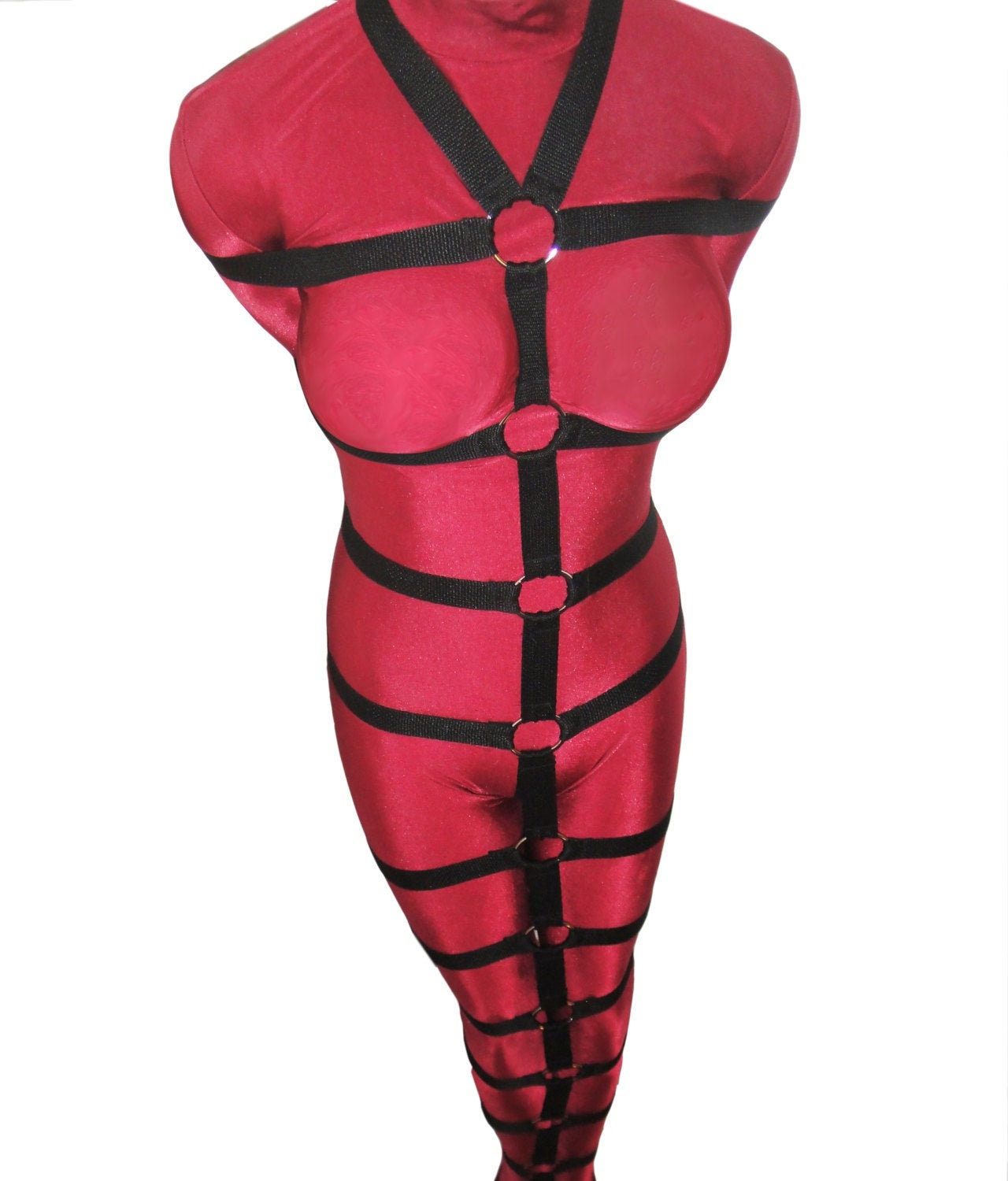 Full Body Bondage Harnas Poly Webbing Volwassen Etsy Nederland