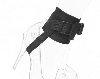 Correa de tobillo con relleno de neopreno y correa de talón añadida (para adultos)