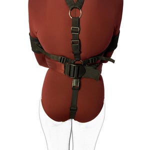 Self Bondage Straitjacket Leotard with Bondage Straps, Padded Biceps (Nylon/Spandex)