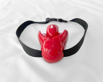 Tongue Trapper Gag mit Nylonband (Reifen)