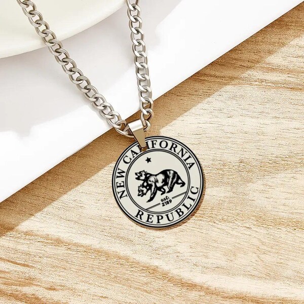 Fallout New California Republic Round Pendant Necklace