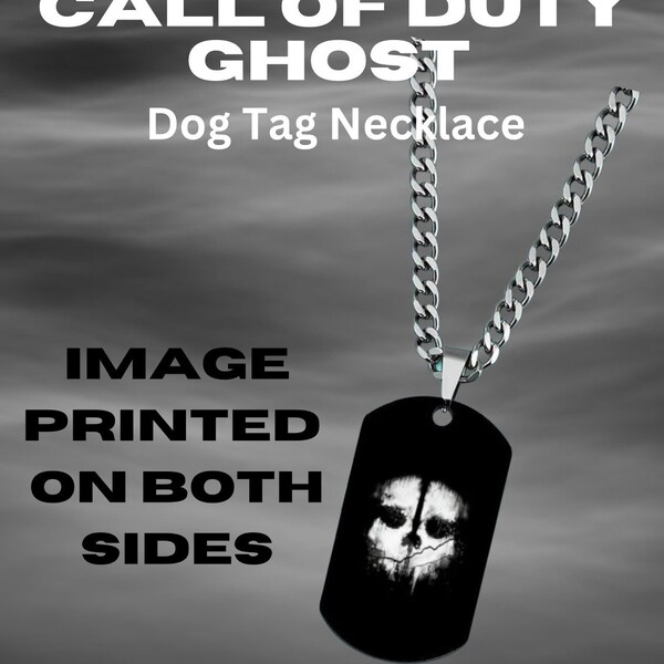 Call of Duty Ghost Military Dog Tag Necklace